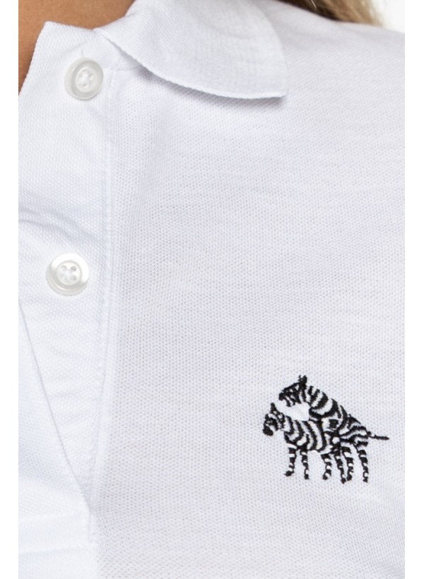 Polo Femme Blanc - Zèbres