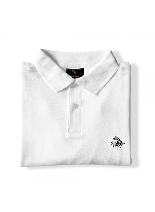Polo Homme Blanc - Zèbres