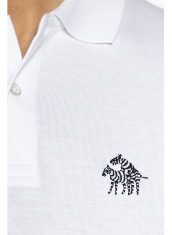 Polo Homme Blanc - Zèbres