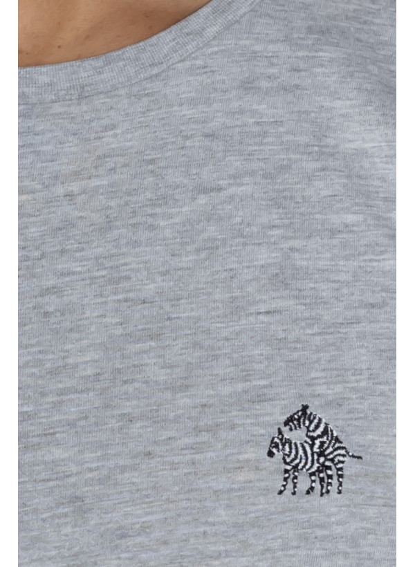 T-shirt Homme Gris Chiné - Zèbres
