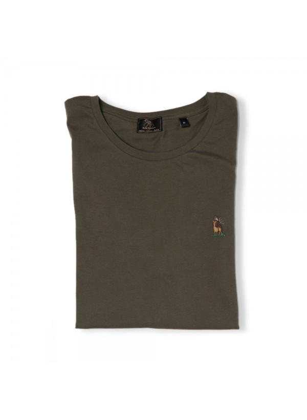 T-shirt Femme Vert Forêt - Cerf et Biche