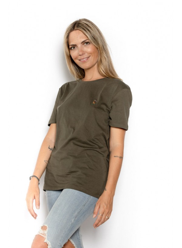 T-shirt Femme Vert Forêt - Cerf et Biche
